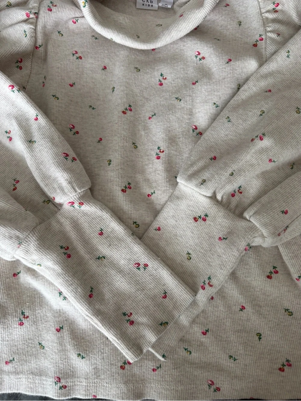 GAP Kids girls floral puff sleeve turtleneck